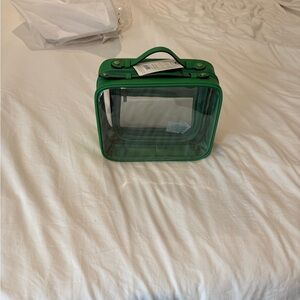 NWT Green Transparent CALPAK cosmetics case